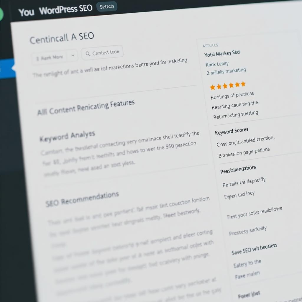 WordPress SEO plugin interface showing content optimization WordPress SEO plugin interface showing content optimization