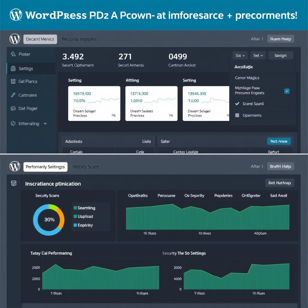 WordPress performance optimization and security dashboard WordPress performance optimization and security dashboard