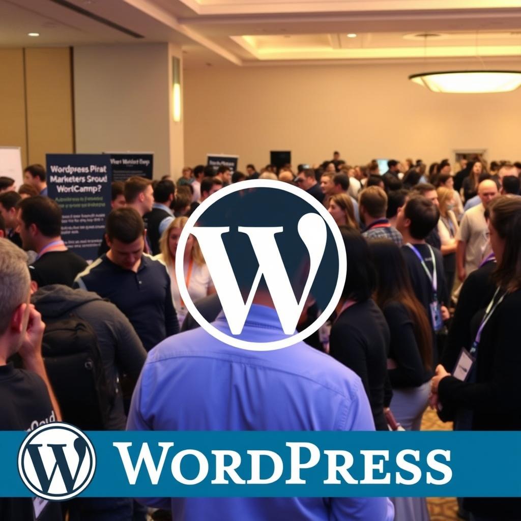 WordPress community event with marketers collaborating