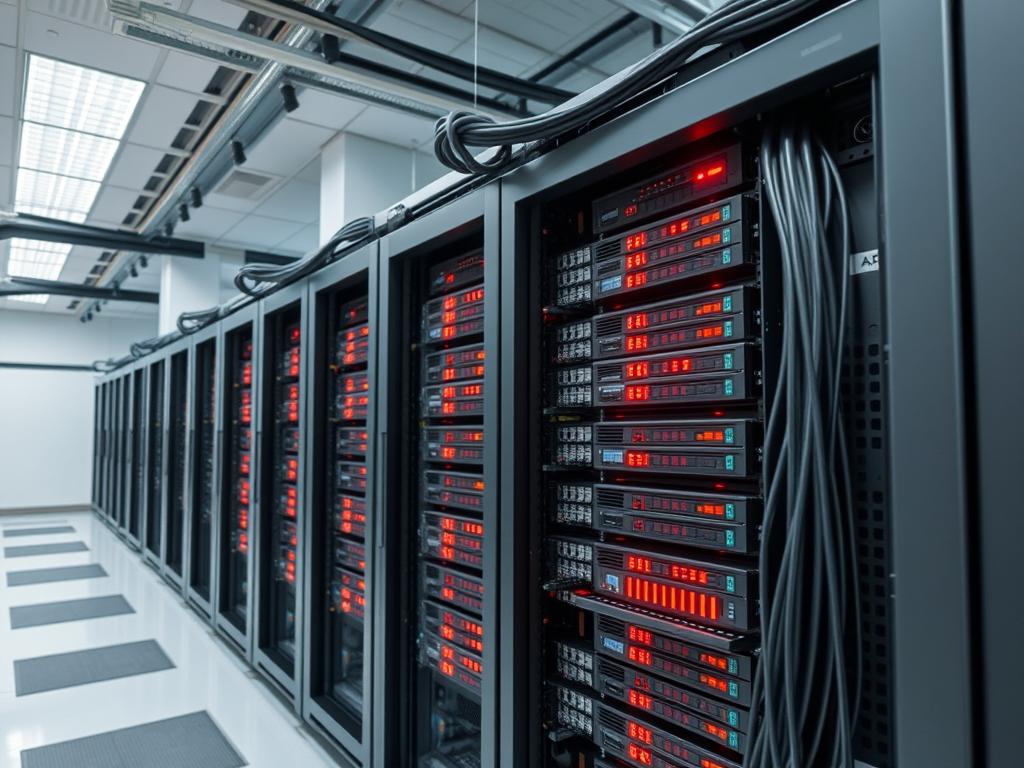 Dedicated server rack in Defyn's data center