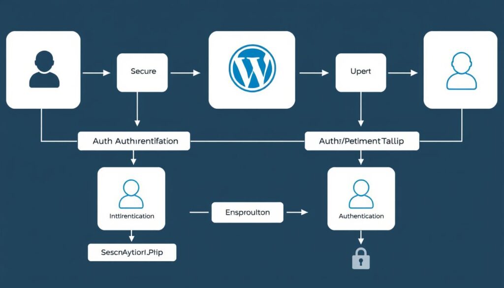 Diagram showing authentication flow between frontend and headless WordPress Diagram showing authentication flow between frontend and headless WordPress