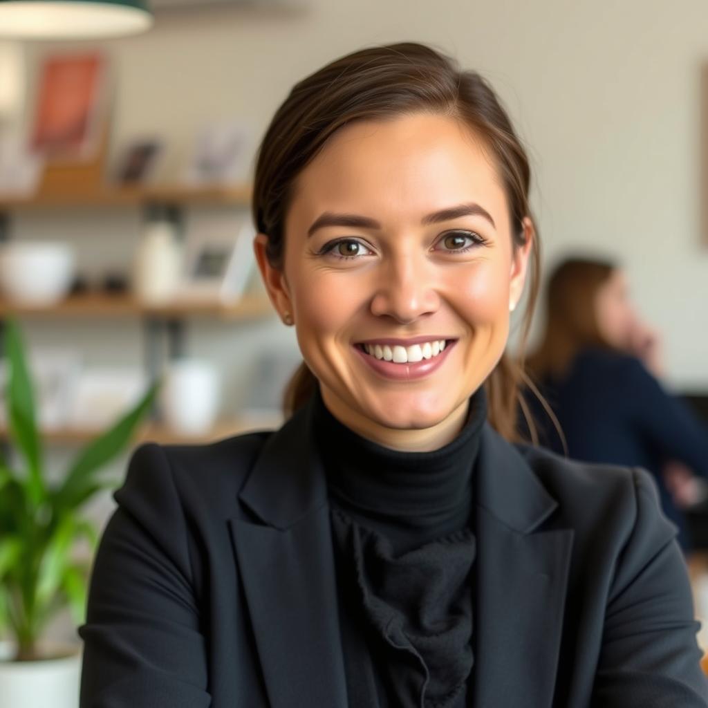 Portrait of a small business owner benefiting from Defyn website hosting