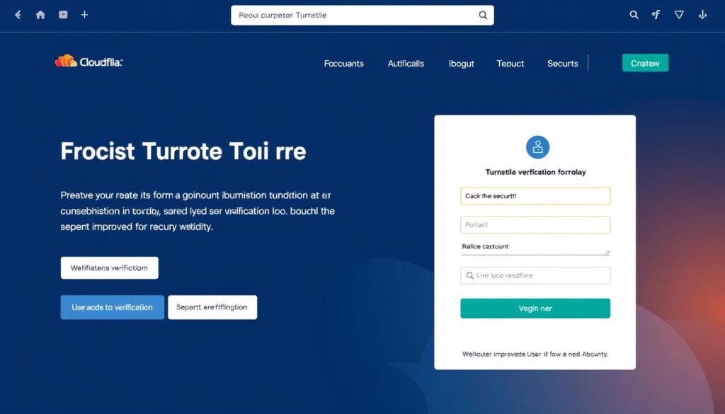 Website with Turnstile implementation showing improved user flow and security indicators