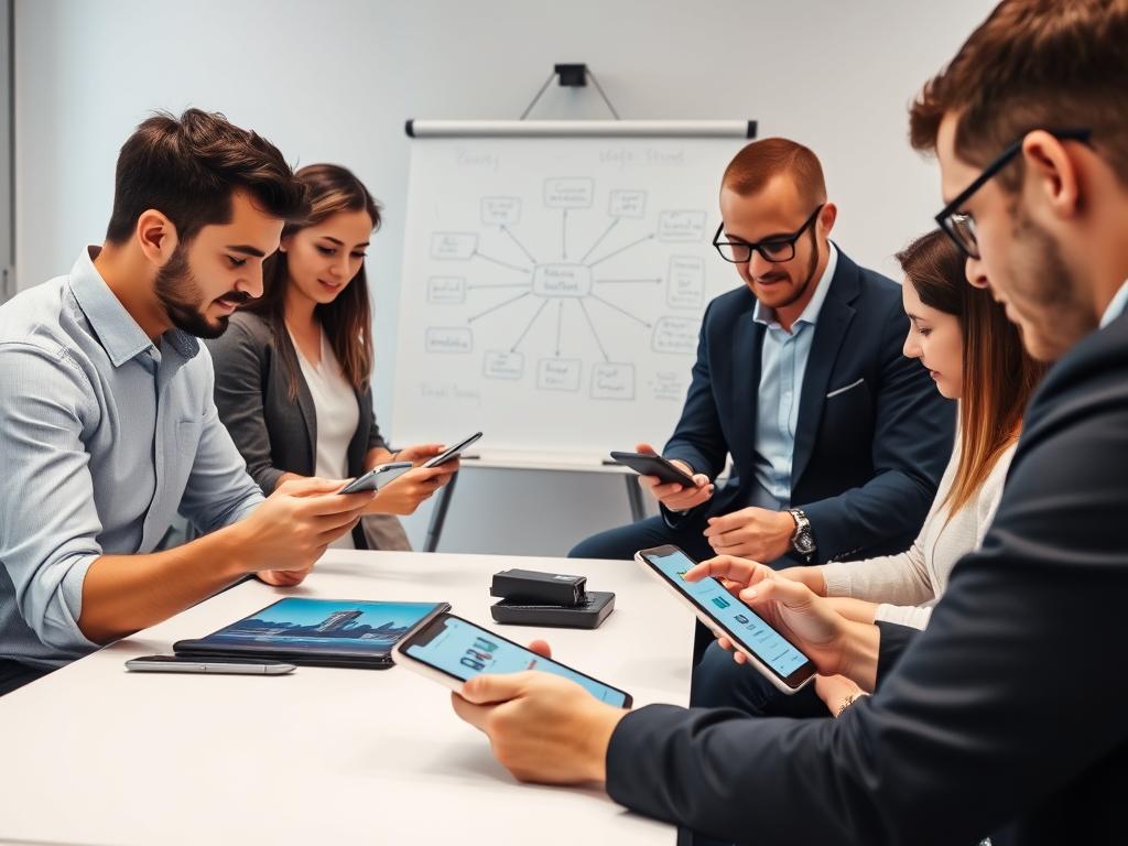 Digital-first brand strategy session for a Sydney business showing mobile optimization