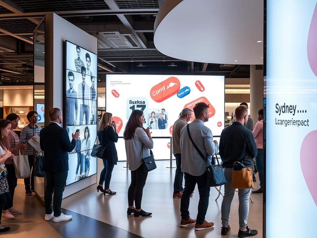 Interactive brand experience in a Sydney retail space using digital and physical elements