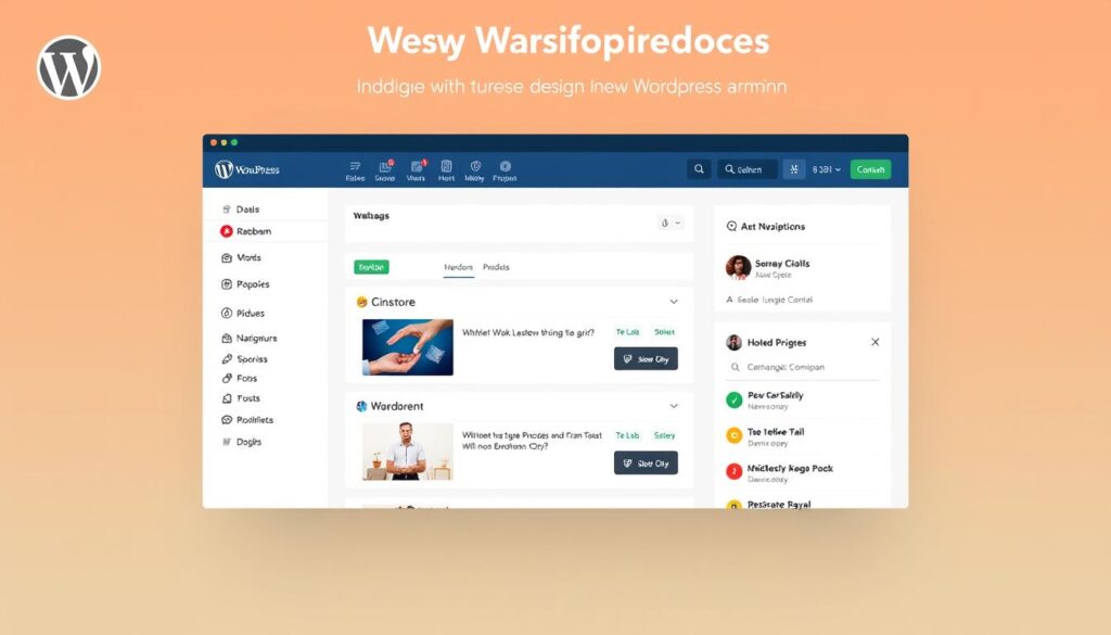 Preview of the WordPress new roadmap 2025 admin interface redesign with modern UI elements Preview of the WordPress new roadmap 2025 admin interface redesign with modern UI elements