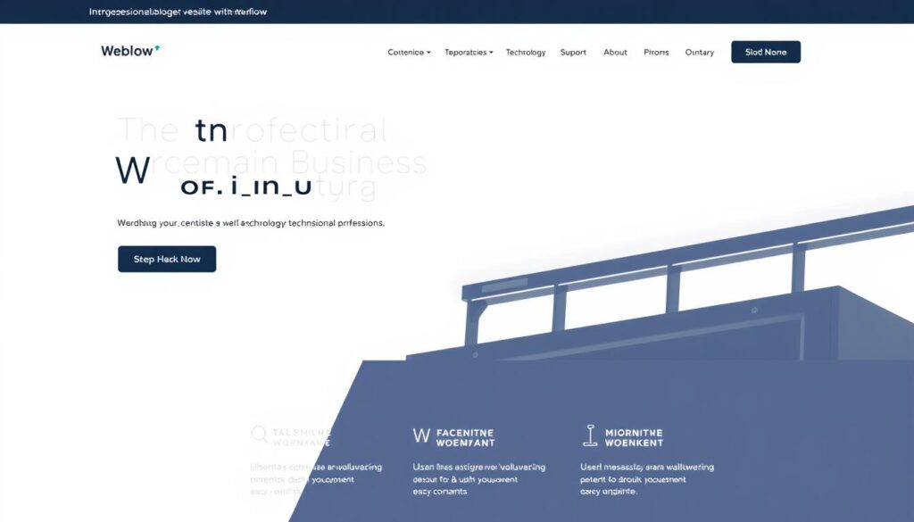 Professional business website built with Webflow showing modern design Professional business website built with Webflow showing modern design