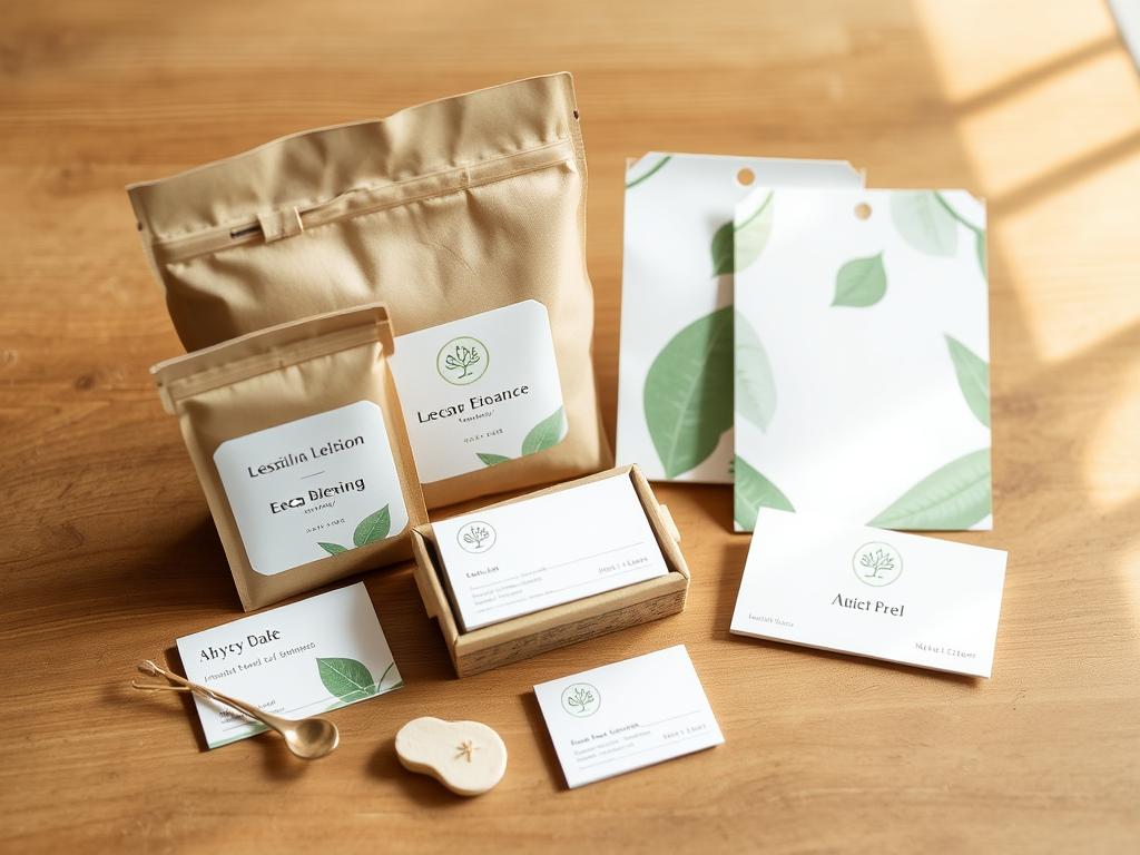 Sustainable branding materials for a Sydney business with eco-friendly packaging