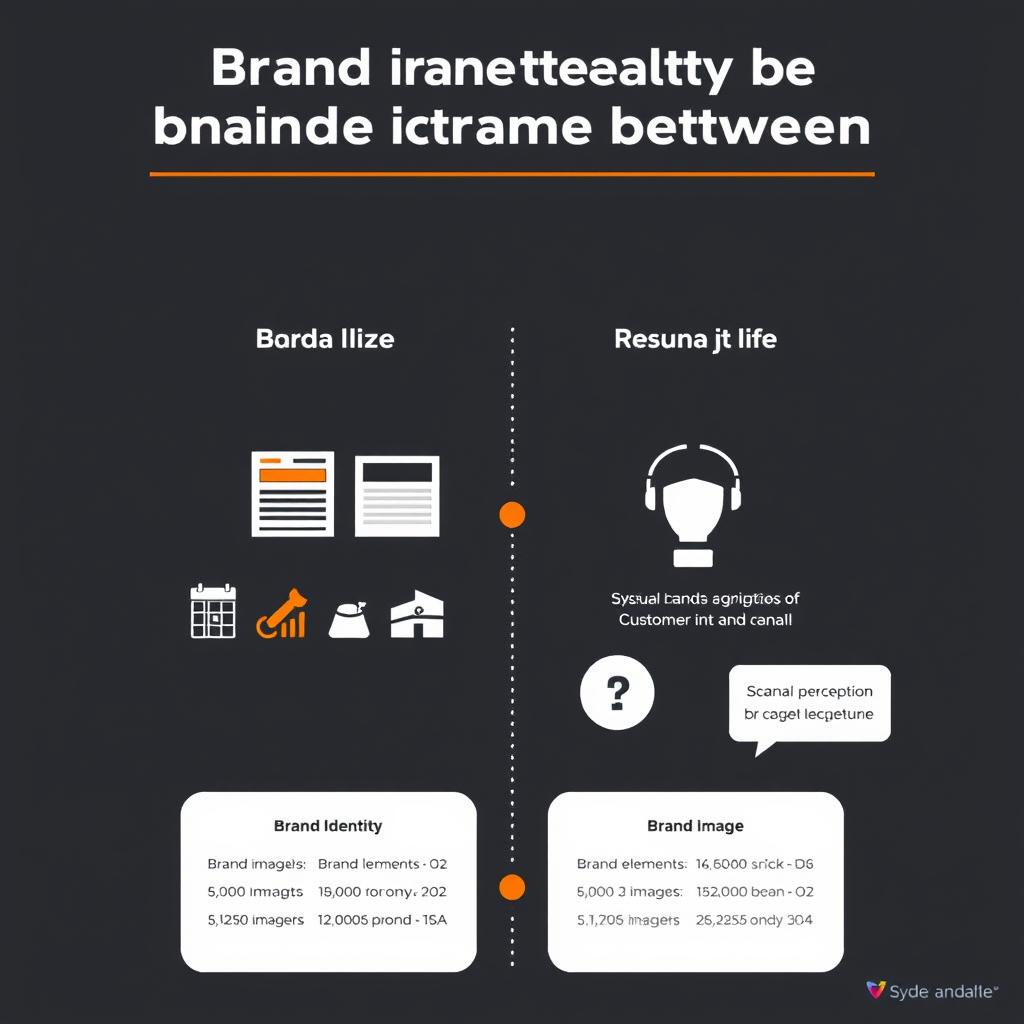 Visual comparison of brand identity vs brand image concepts for Sydney businesses
