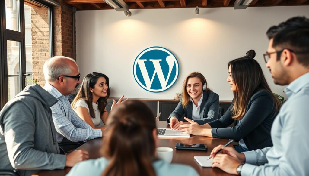 WordPress support team collaboration