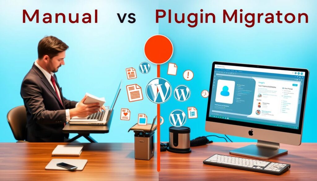 manual vs plugin migration comparison